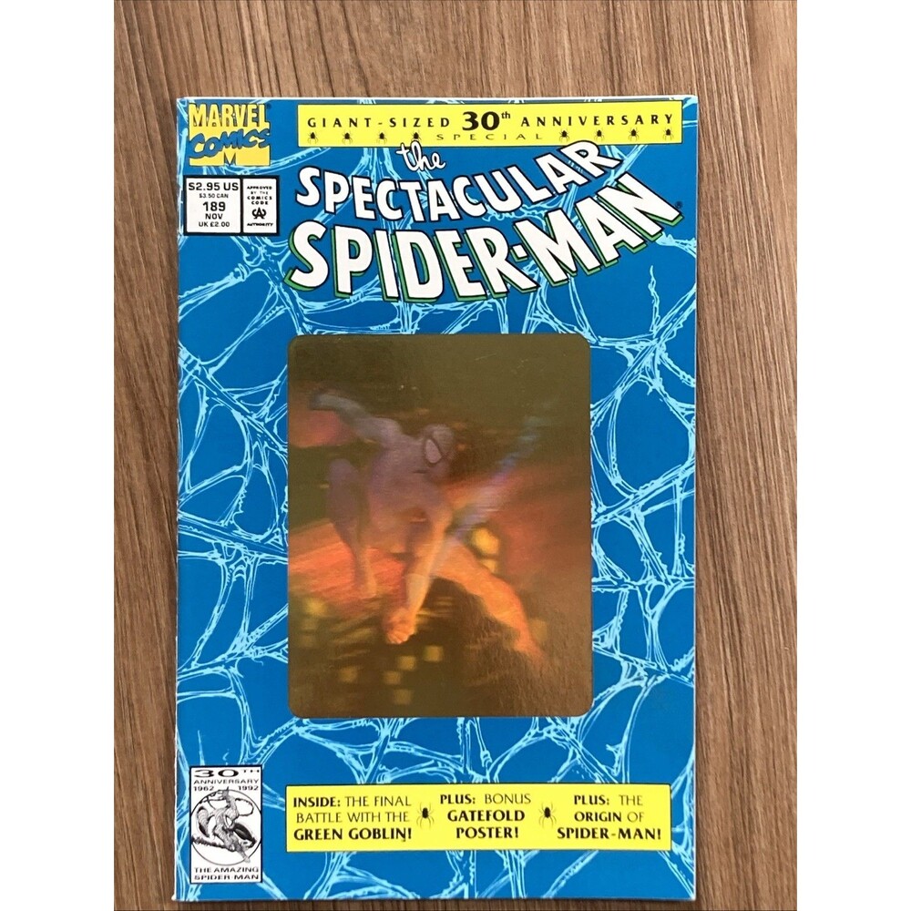 Spectacular Spider-Man 189 30th Anniversary, Gold Hologram (1992) Marvel Comic